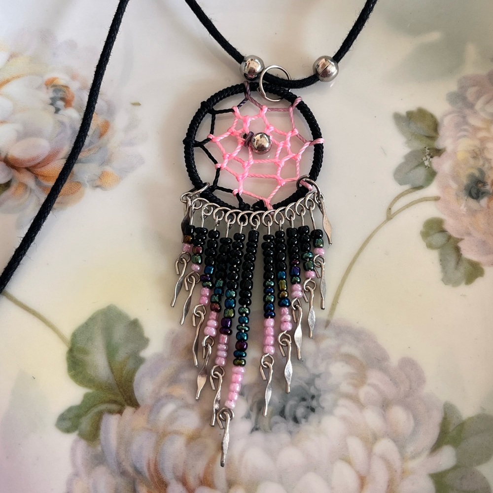 Western Style Artisan Adjustable Dreamcatcher Necklace